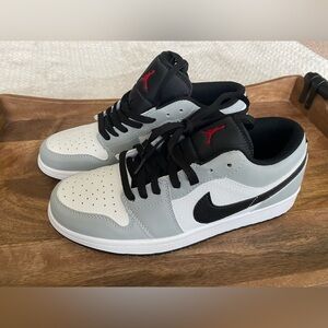 Nike Air Jordan Low in Black, White, and Gray